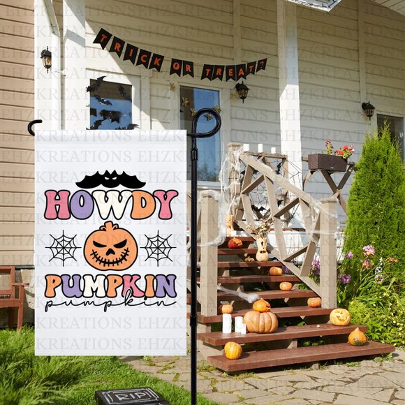Retro Howdy Garden Flag, Halloween Flag, Outdoor Decor - Picture 3 of 6